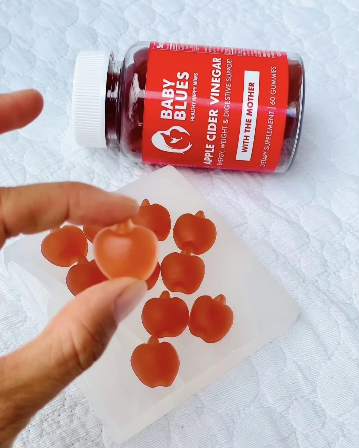 Gomitas de vinagre de sidra de manzana vitamina B-6 y B12