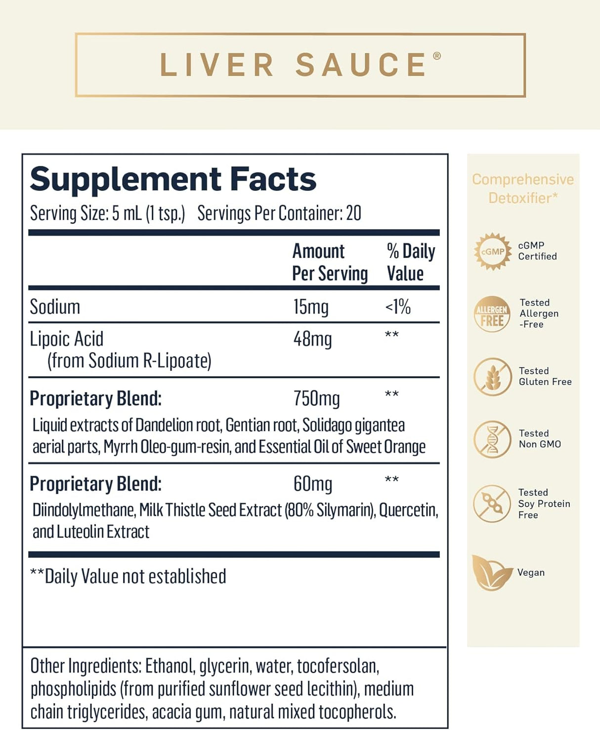 Suplemento Quicksilver Scientific  Desintoxicación hepática