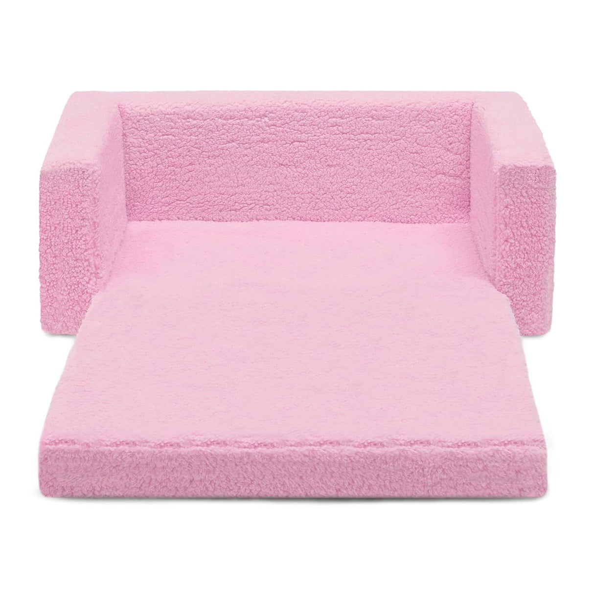 Silla convertible 2 en 1 de cama para niños, color rosa