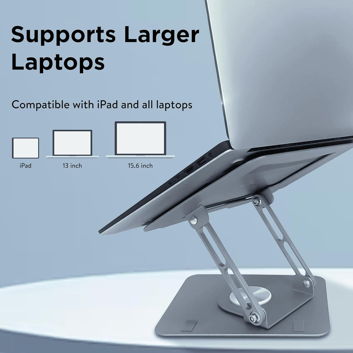 Soporte Ajustable para Laptop, Marca XYZ, Altura Regulable, Modelo A1