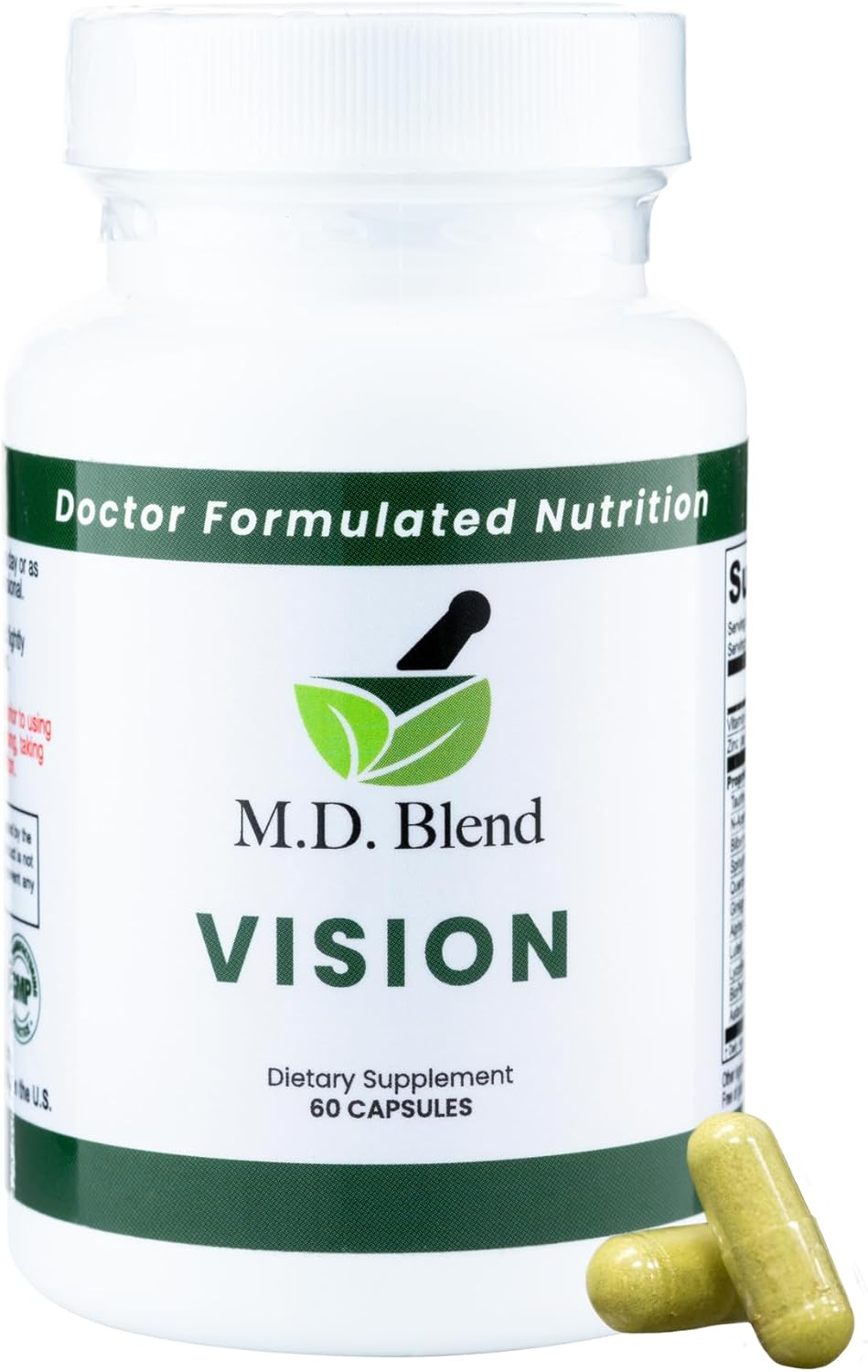 Suplemento ocular natural con luteína y zinc - 30 cápsulas