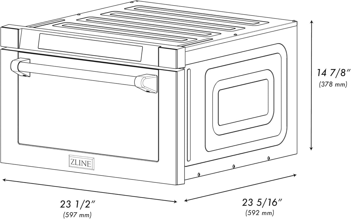 Microondas empotrado ZLINE 1.2 cu. ft. con manija tradicional