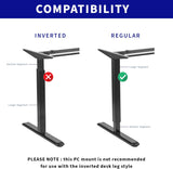Soporte de CPU ajustable VIVO, montaje bajo escritorio, MOUNT-PC01C