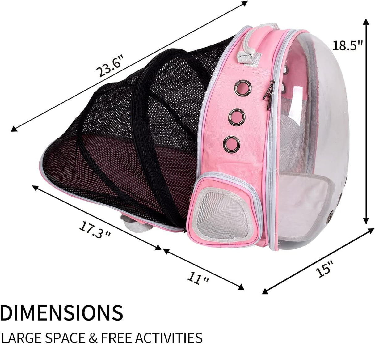 Mochila transportadora de burbujas expandible plegable