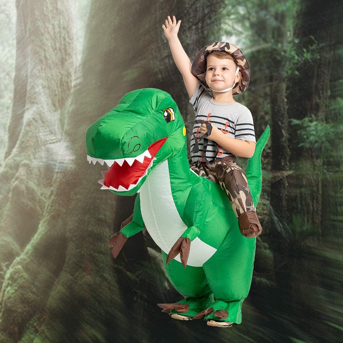 Disfraz inflable para niños de dinosaurio  unisex