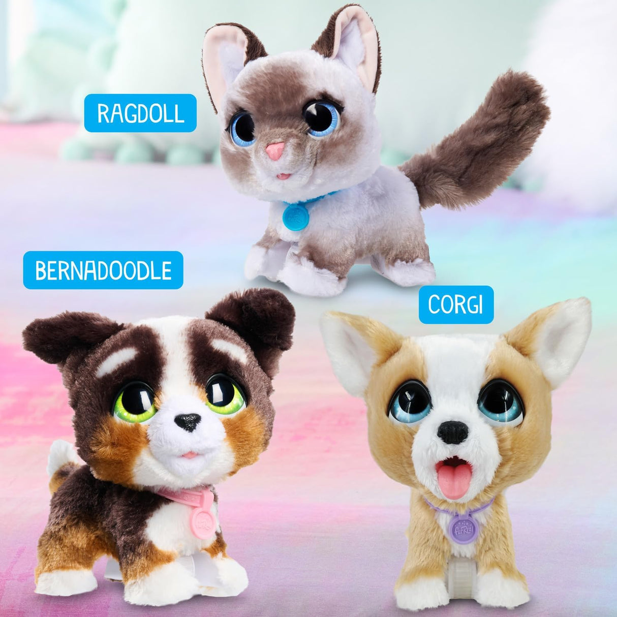 Gato Interactivo FurReal Newborns, Sonidos y Movimiento, Just Play