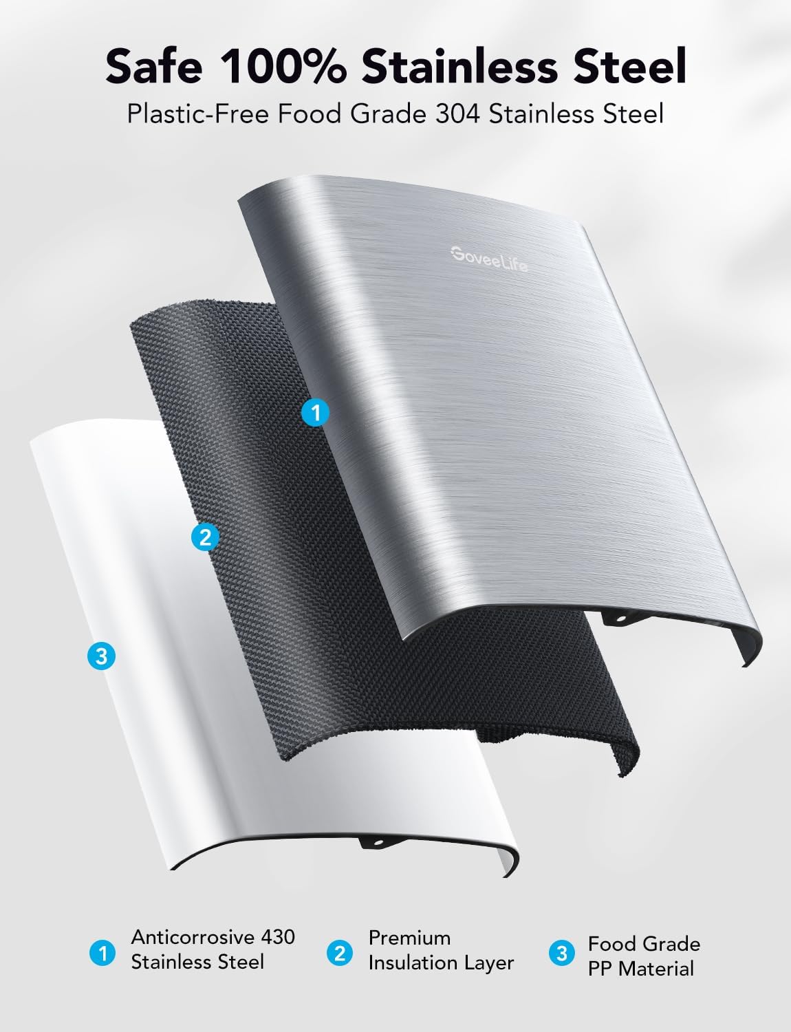 Máquina de Hielo GoveeLife, 26lbs/24h, limpieza automática