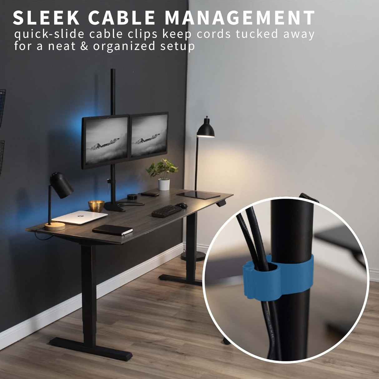 Soporte Doble de Monitor VIVO, Brazo Ajustable, STAND-V012F