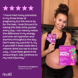 Root'd Multivitamin Prenatal en Polvo - 25 vitaminas, minerales y electrolitos, 30 sobres