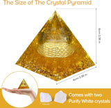 Pirámide de cristales de orgón para energía positiva, piedras