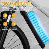 Bicicleta eléctrica TST 800W, 40 millas, 7 velocidades, 26
