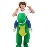 Disfraces inflable de dinosaurio verde talla unica