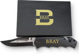 Cuchillo Premium personalizado con caja de madera, negro