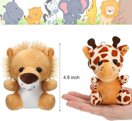 12 Piezas Mini Animales de Peluche - Juguetes de Fiesta