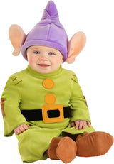 Disfraz Infantil Dopey de Disney, Dwarfs, Talla para Niños