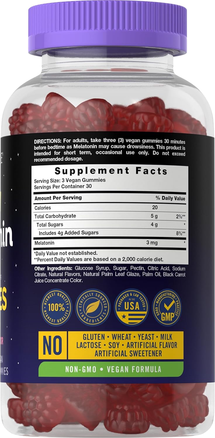 Carlyle Gomitas de dormir de 3 mg  90 unidades sabor a fruta