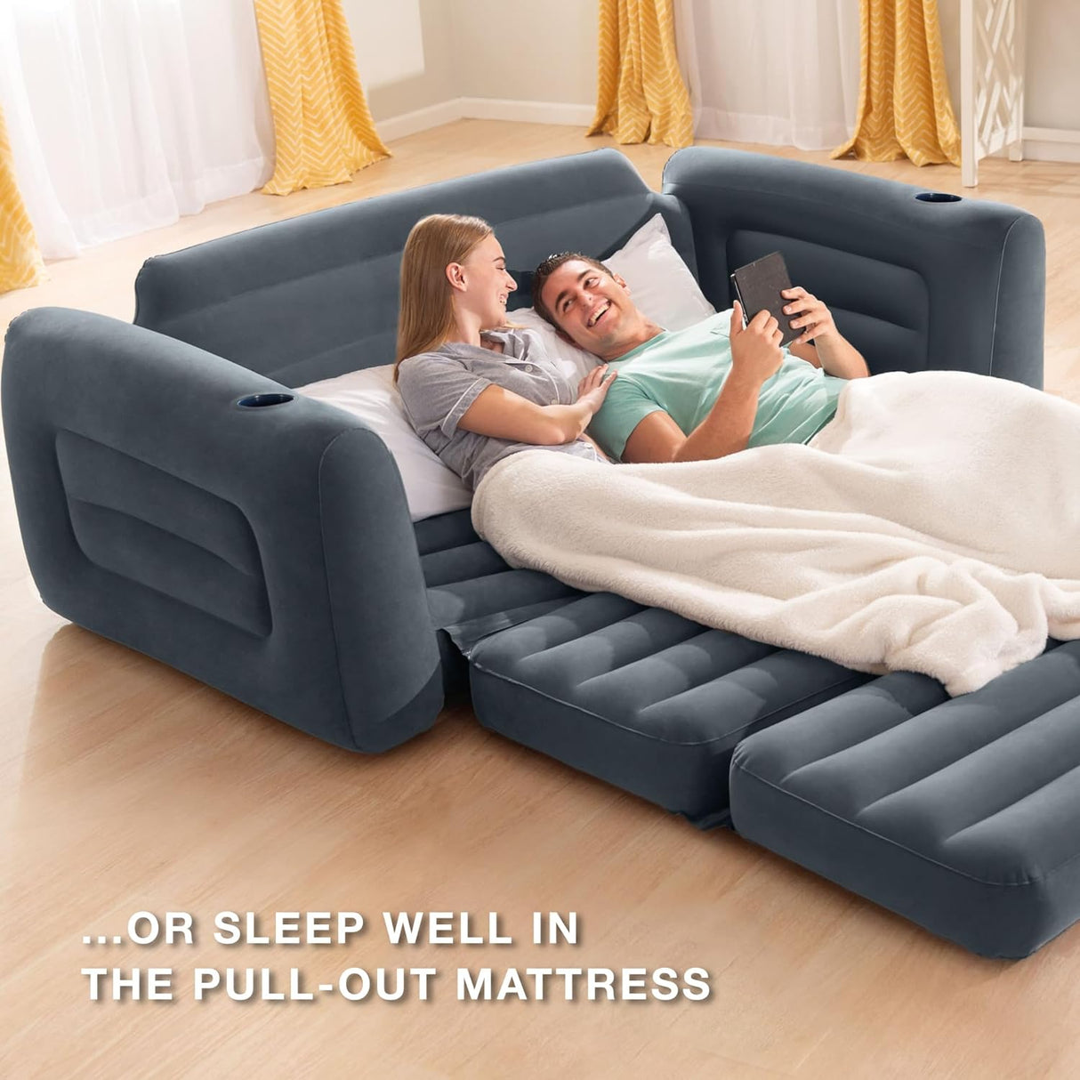 Sofá Inflable Intex 66552EP con portavasos y superficie suave