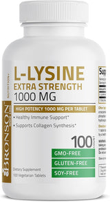 Suplemento Bronson L-Lisina Extra Strength 1000 mg 100 tab