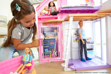 Casa de Barbie con 25+ muebles y accesorios, Malibu, 6 habitaciones