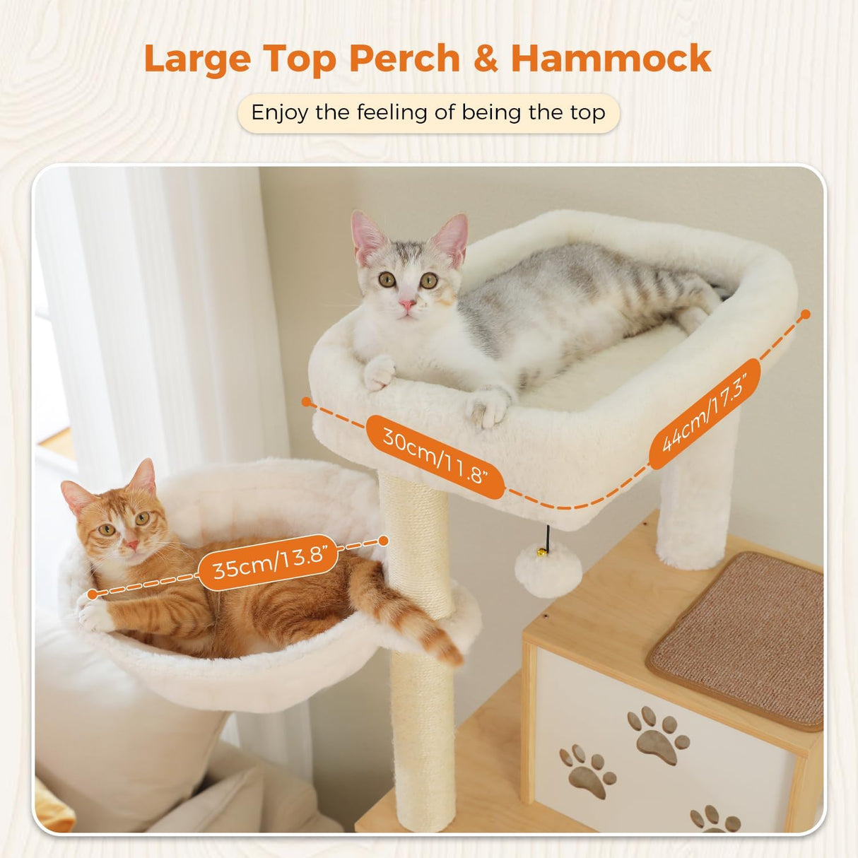 Árbol para Gatos PAWZ Road, 74.8 con Estación de Comida