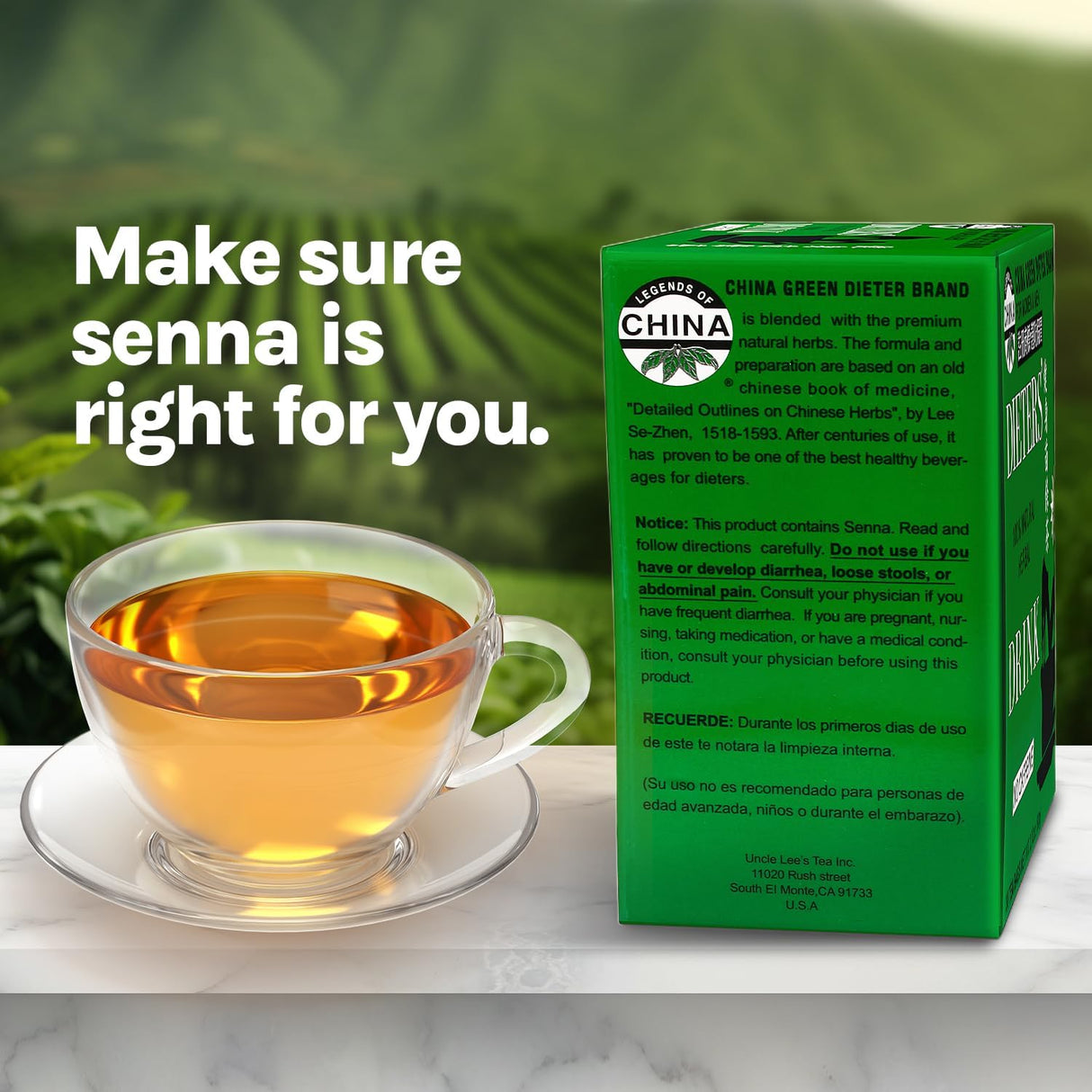 Té desintoxicante con Senna para alivio del estreñimiento