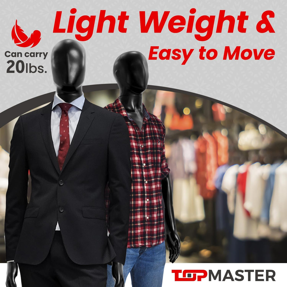 Maniquí Masculino Premium, Construcción Duradera y Versátil