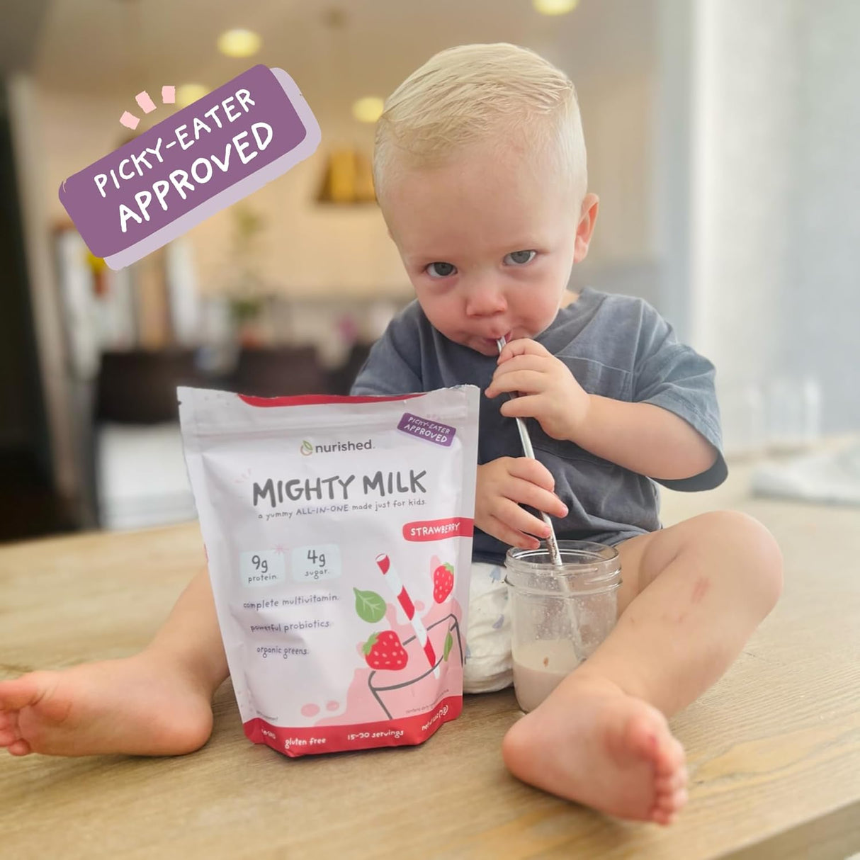 Proteína en Polvo Mighty Strawberry - Multivitamínico Kids
