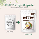 VEV Suplemento Vitamínico D3 K2 10000 IU, 300 Softgels