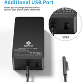 Cargador de CA de 127 W 15 V 8 A compatible con Surface Pro