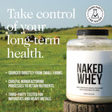 Proteína de Suero Naked Vanilla 1Lb, 3 Ingredientes Naturales