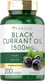 Suplemento de Aceite de Grosella Negra 1500mg | Carlyle 200 Cápsulas
