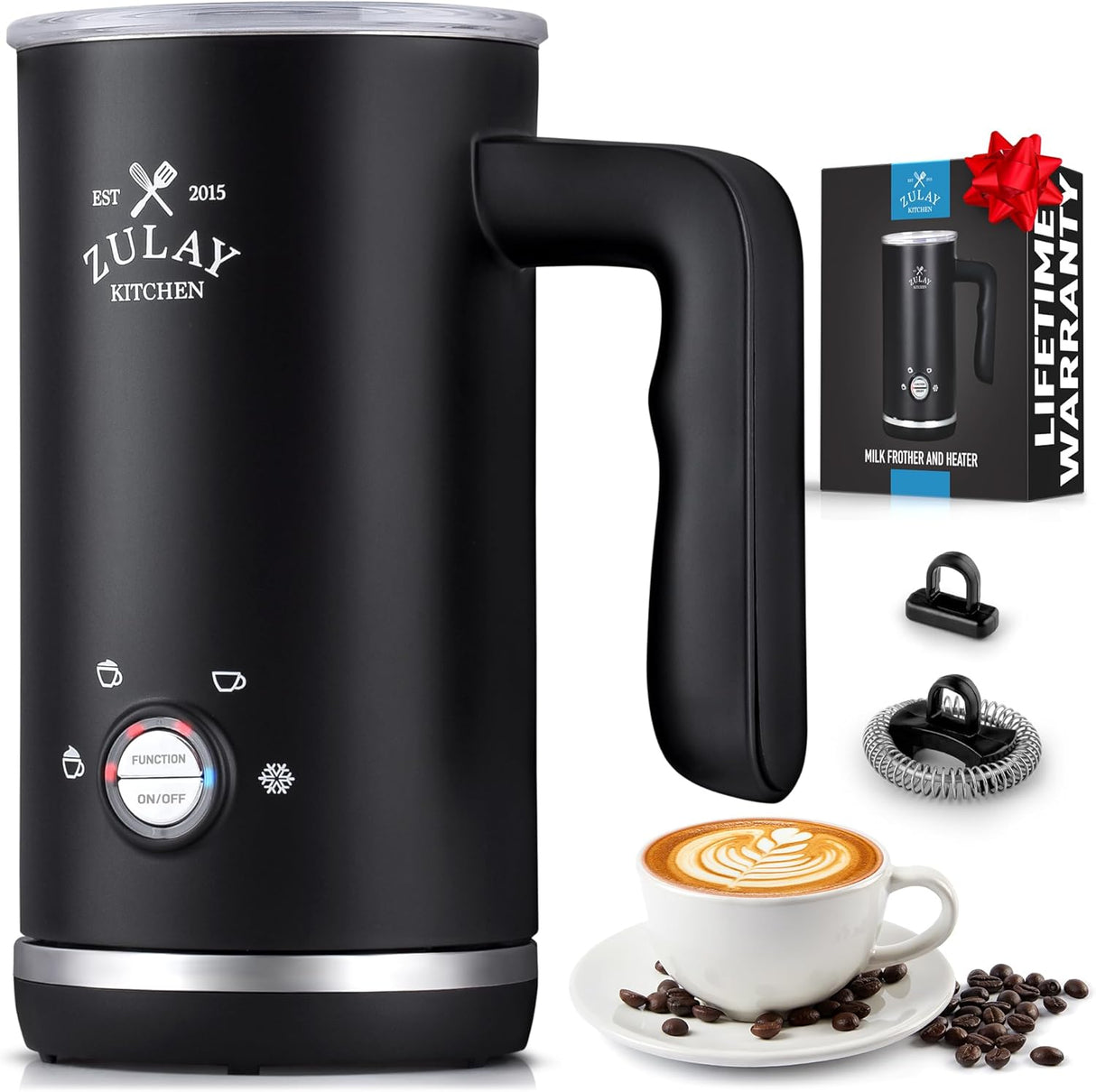Vaporizador de leche 4 en 1 eléctrico de acero inoxidable
