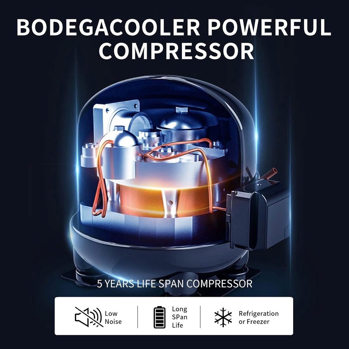 Refrigerador de coche congelador portátil aplicación WIFI