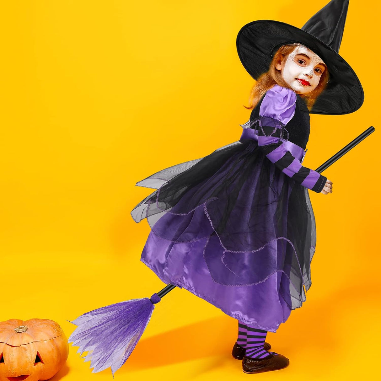 Disfraz de bruja para niña, marca Fairytale, incluye sombrero y tutú