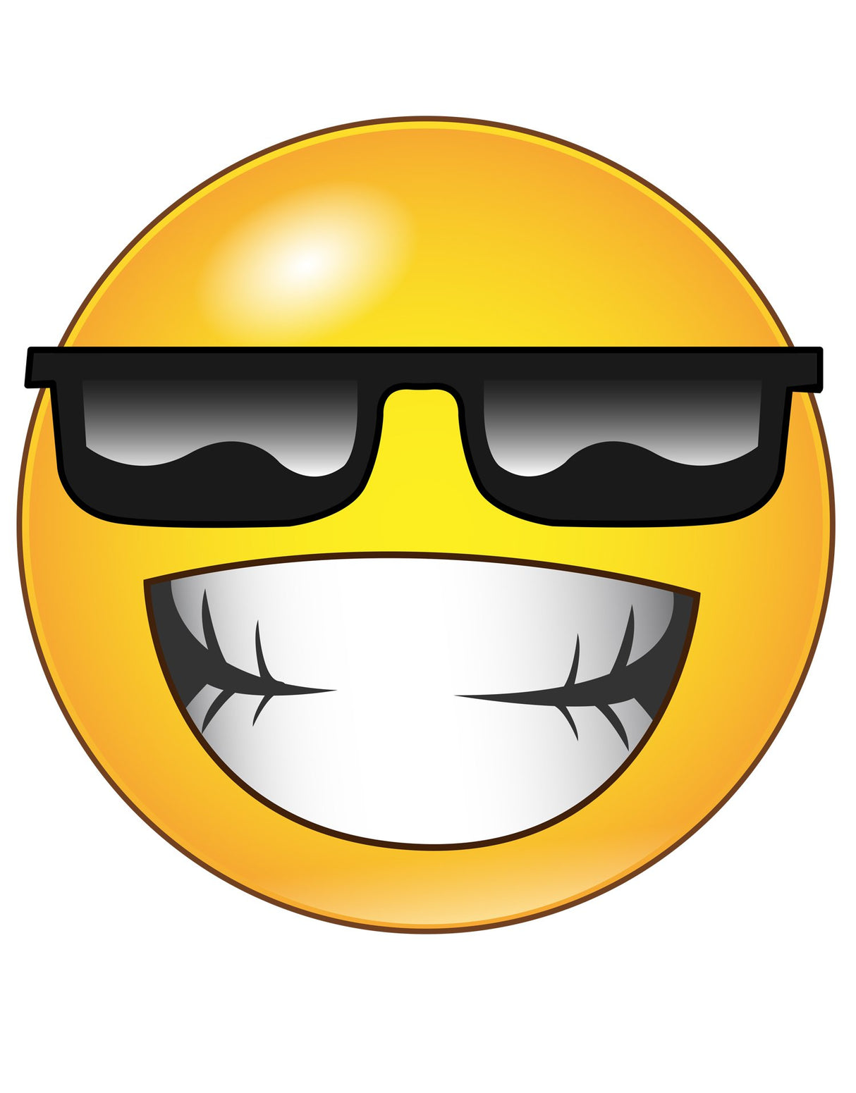 Adhesivo gráfico de pared con 12 caras grandes de Emoji