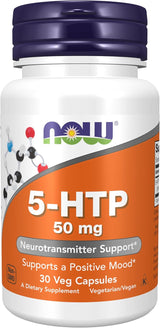Suplemento 5-HTP 50 mg de NOW Foods, Apoyo Neurotransmisor