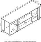 Soporte para TV de 3 niveles sin herramientas, hasta 50 pulgadas
