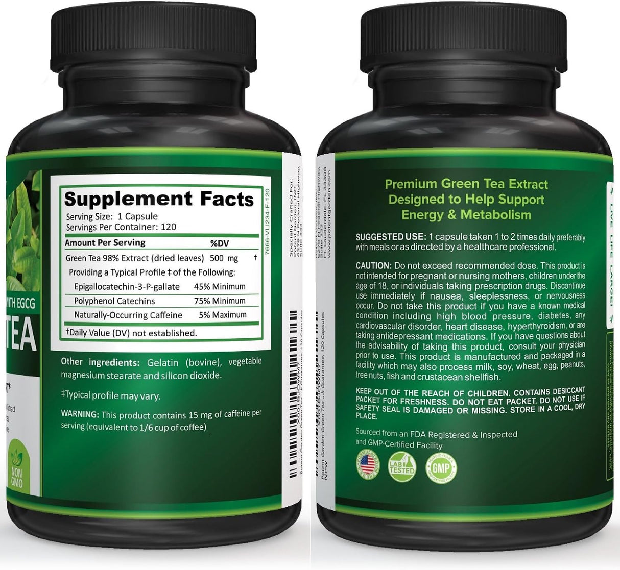 Extracto de Té Verde Potente con EGCG, Energía y Defensa Natural