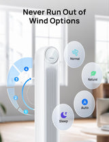 Ventilador Dreo para dormitorio, oscilante, 4 velocidades, DR-HTF007