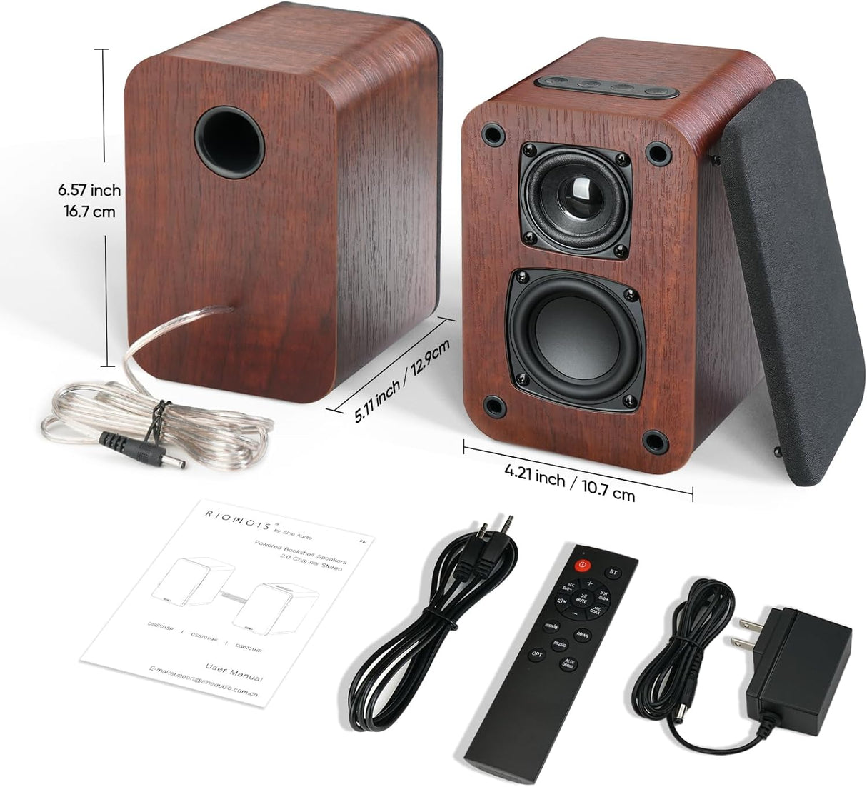 Altavoces Bluetooth 40W, 2.75 Woofer, Conexión AUX/Óptica