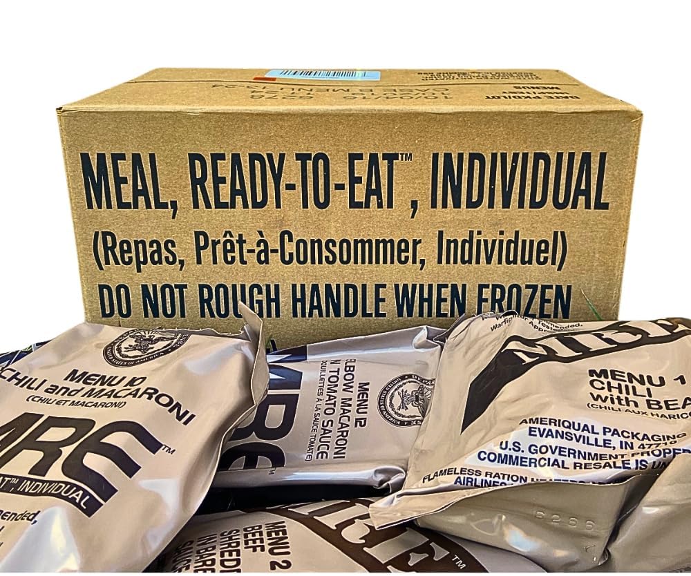 MRE Comida de Emergencia US - Menús 13 a 24, Caja B 2025-2026