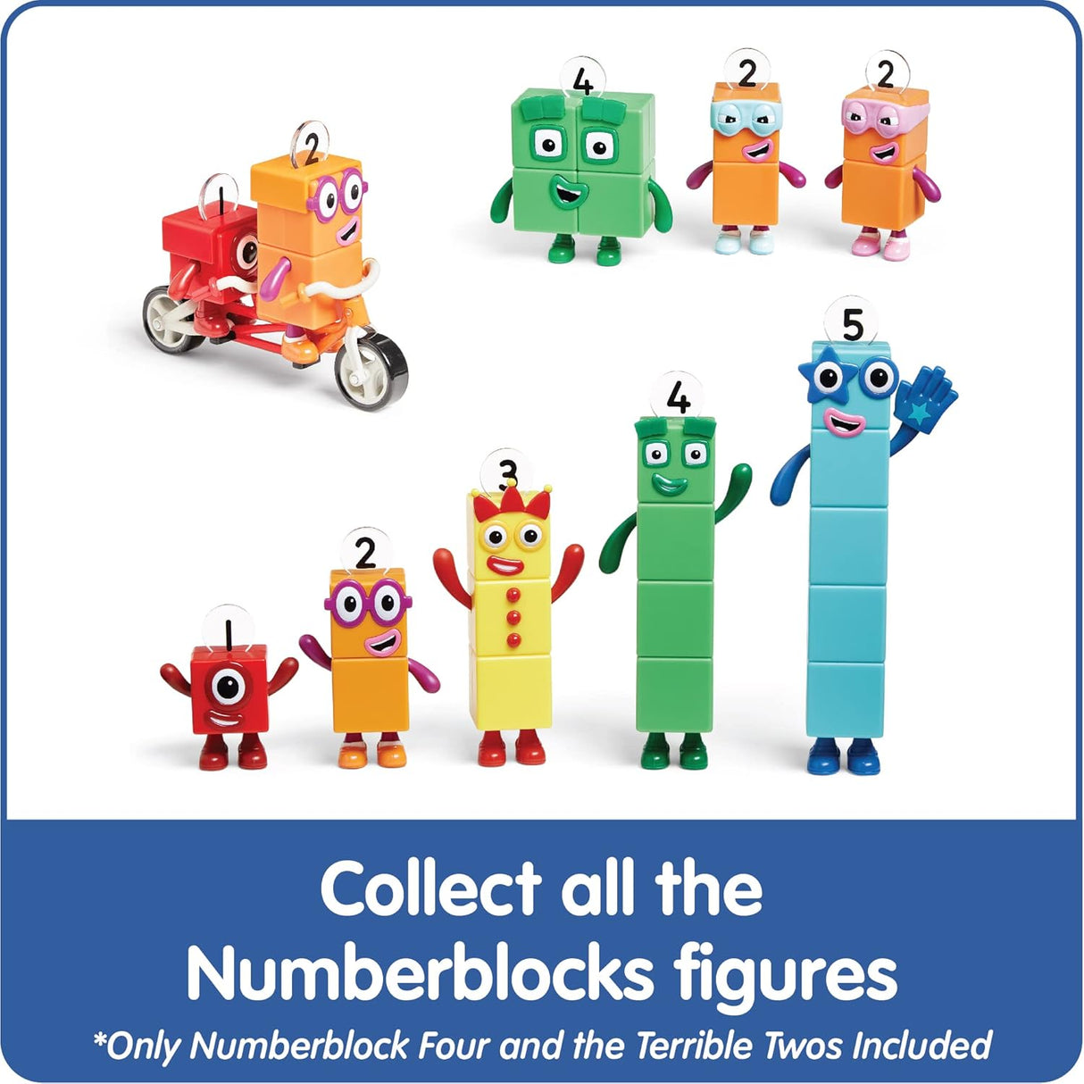 Figuras de Acción Numberblock Four - hand2mind, Juguetes Matemáticos