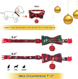 Disfraces Juego de 2 collares de gato de Navidad talla única