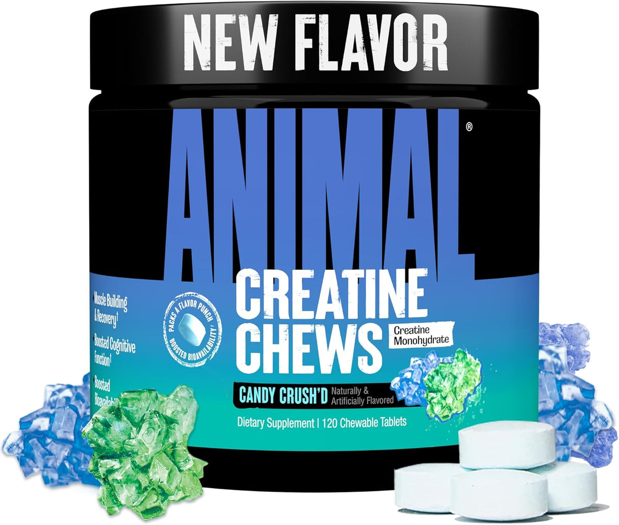 Animal Creatine Chews – Creatina Monohidrato con AstraGin y Sal, Max Absorción