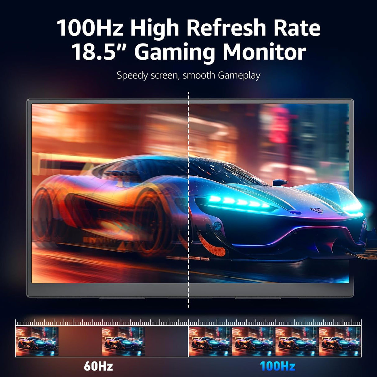 Monitor portátil 18.5 1080P 100Hz USB-C HDMI VESA para juegos