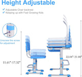 Set Escritorio y Silla Infantil Ajustable con Luz LED y Cajón