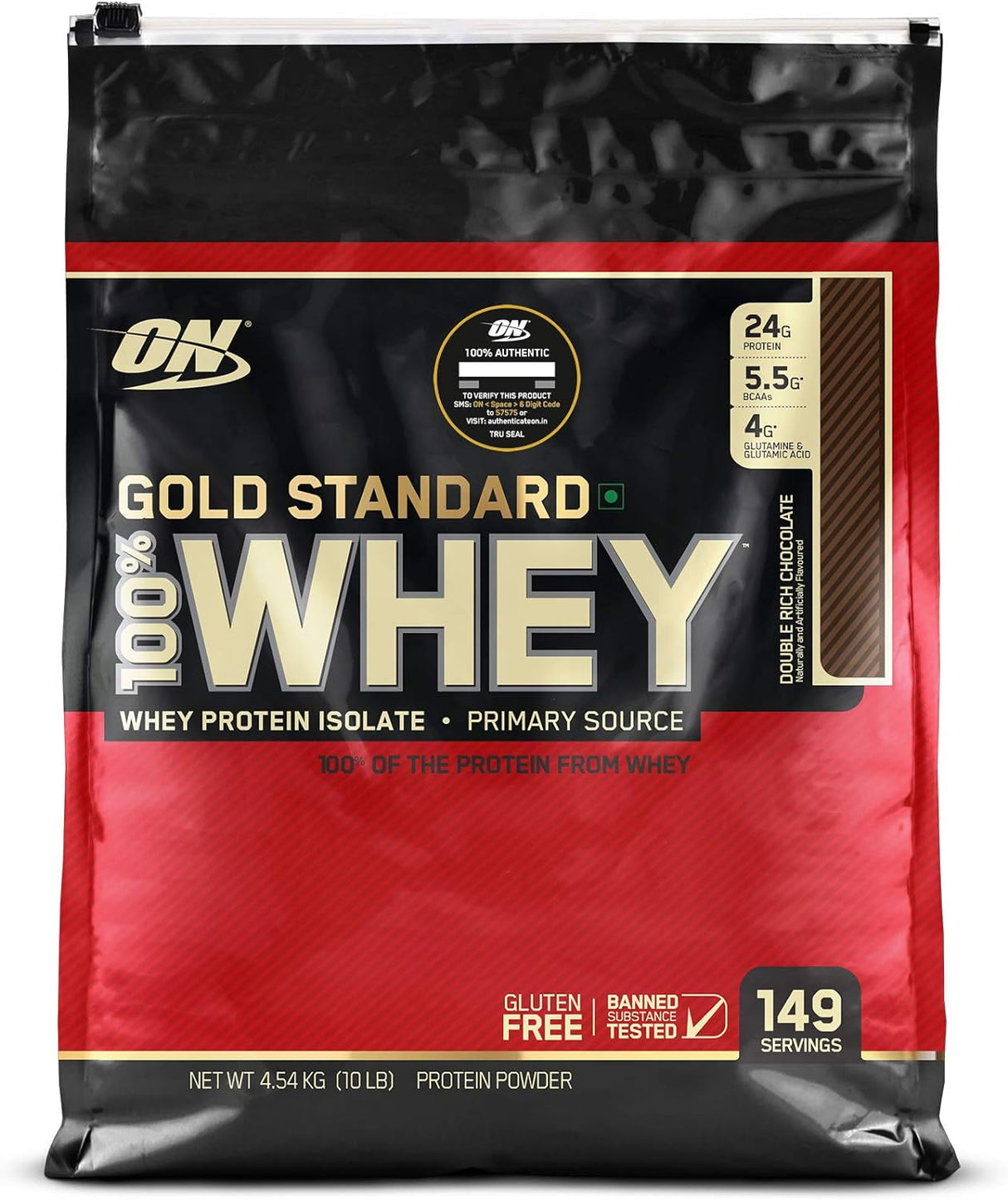 Suplementos Gold Standard 100% suero - Chocolate 10 lb