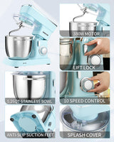 Batidora de pie MIGECON, 10 velocidades, 5.26 QT, accesorios