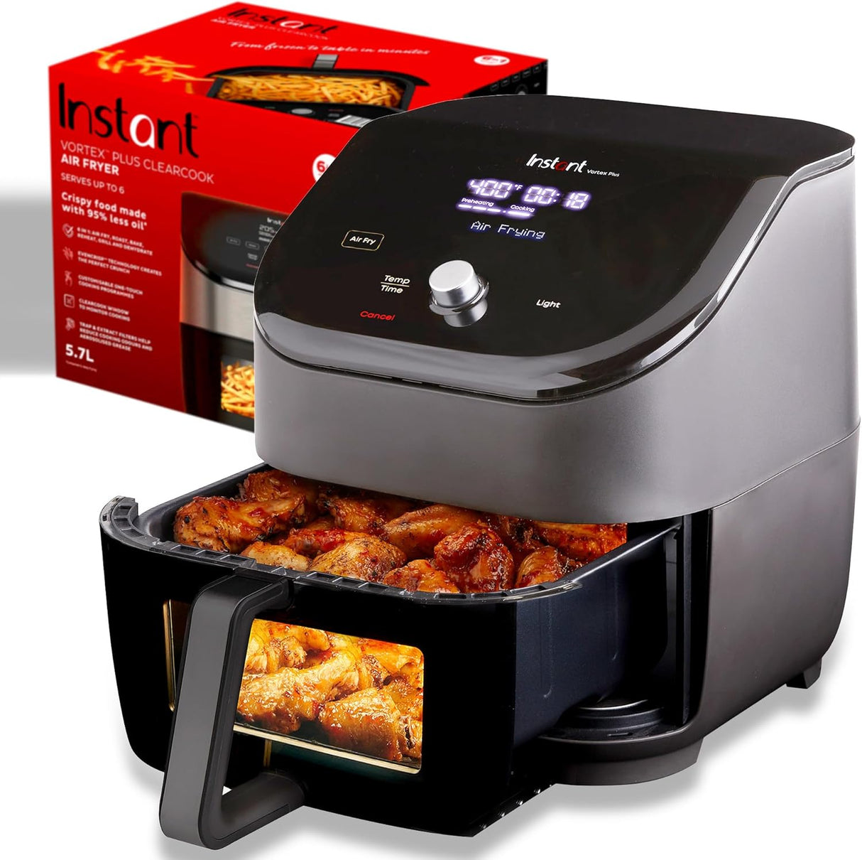 Air Fryer Instant Pot Vortex Plus 6QT, 6 en 1, Ventanas Claras