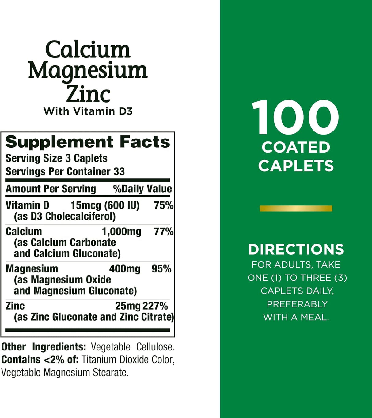 Suplementos Alimenticios  de calcio y magnesio y zinc